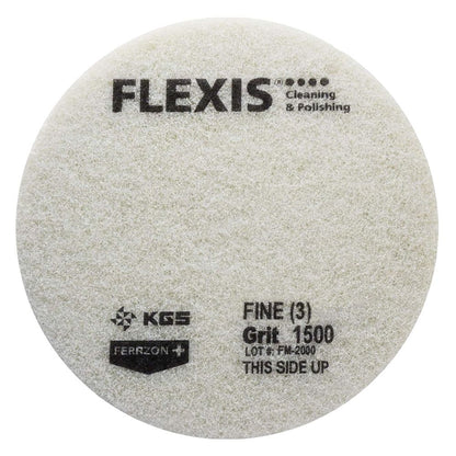 Flexis Ferrzon Diamond Floor Pads - Yellow Fine 1500 - Pack of 2 - Scrubber Dryer Spares