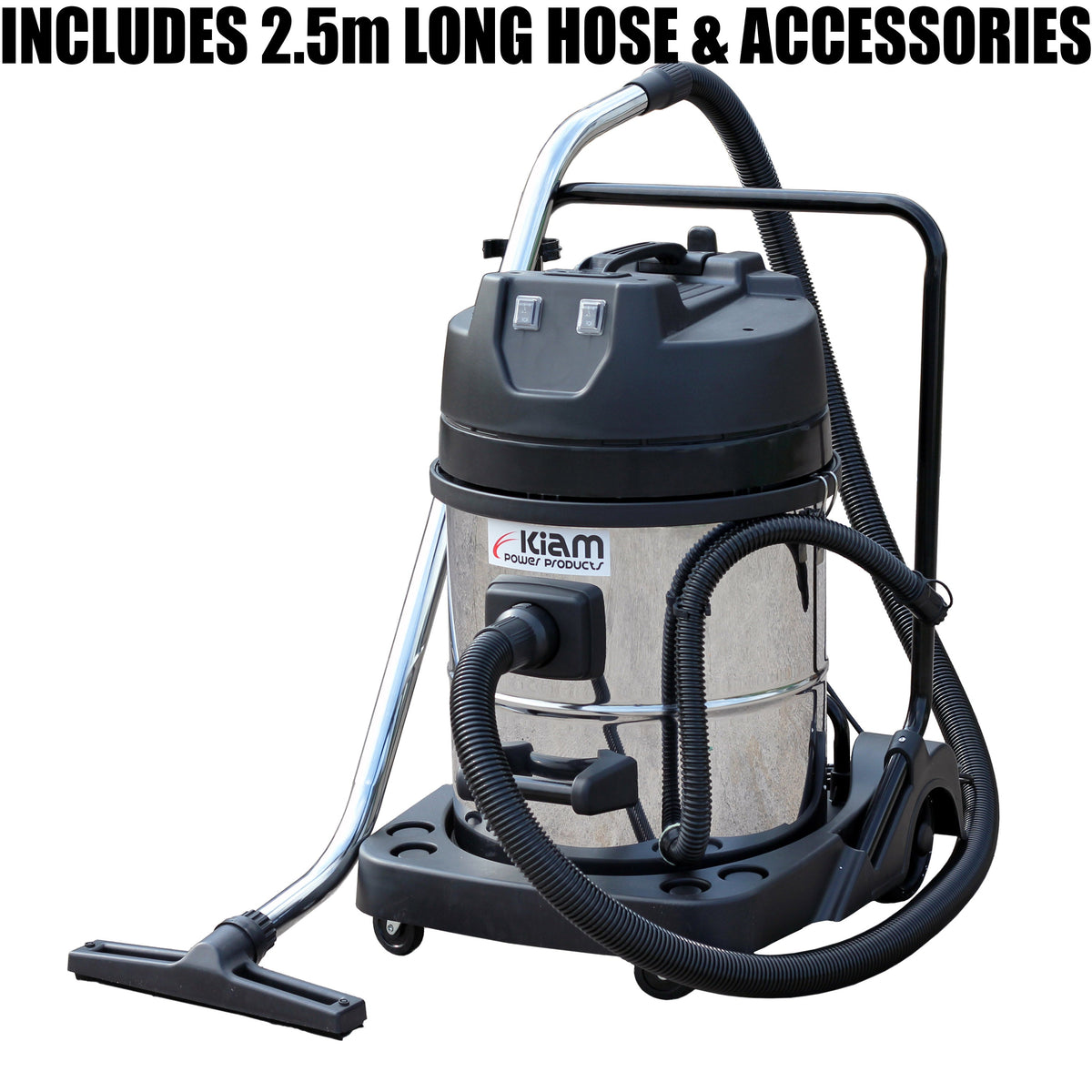 Kiam Products Kiam KV60-2 2400W Twin Motor Industrial Wet and Dry Vacuum Cleaner