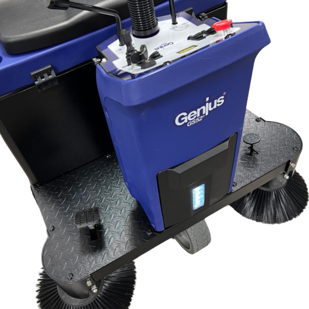 Genius GS52B Pro Ride On 52’’ Battery Powered Sweeper - 100ltr - Sweeper