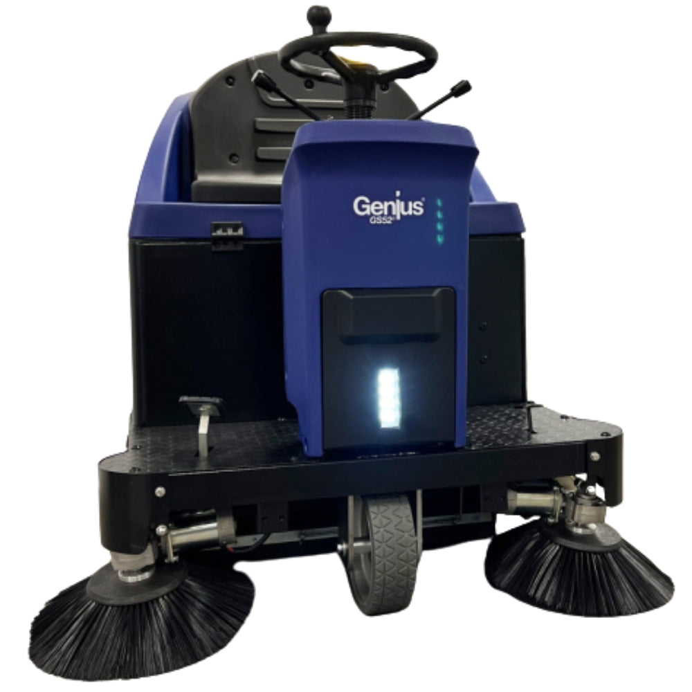Genius GS52B Pro Ride On 52’’ Battery Powered Sweeper - 100ltr - Sweeper