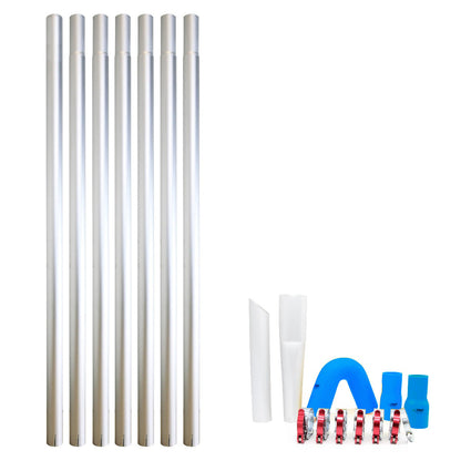 Kiam Products Gutter Vacuum Pole Kits Lightweight Aerospace Aluminium (51mm Diameter) 20-40ft