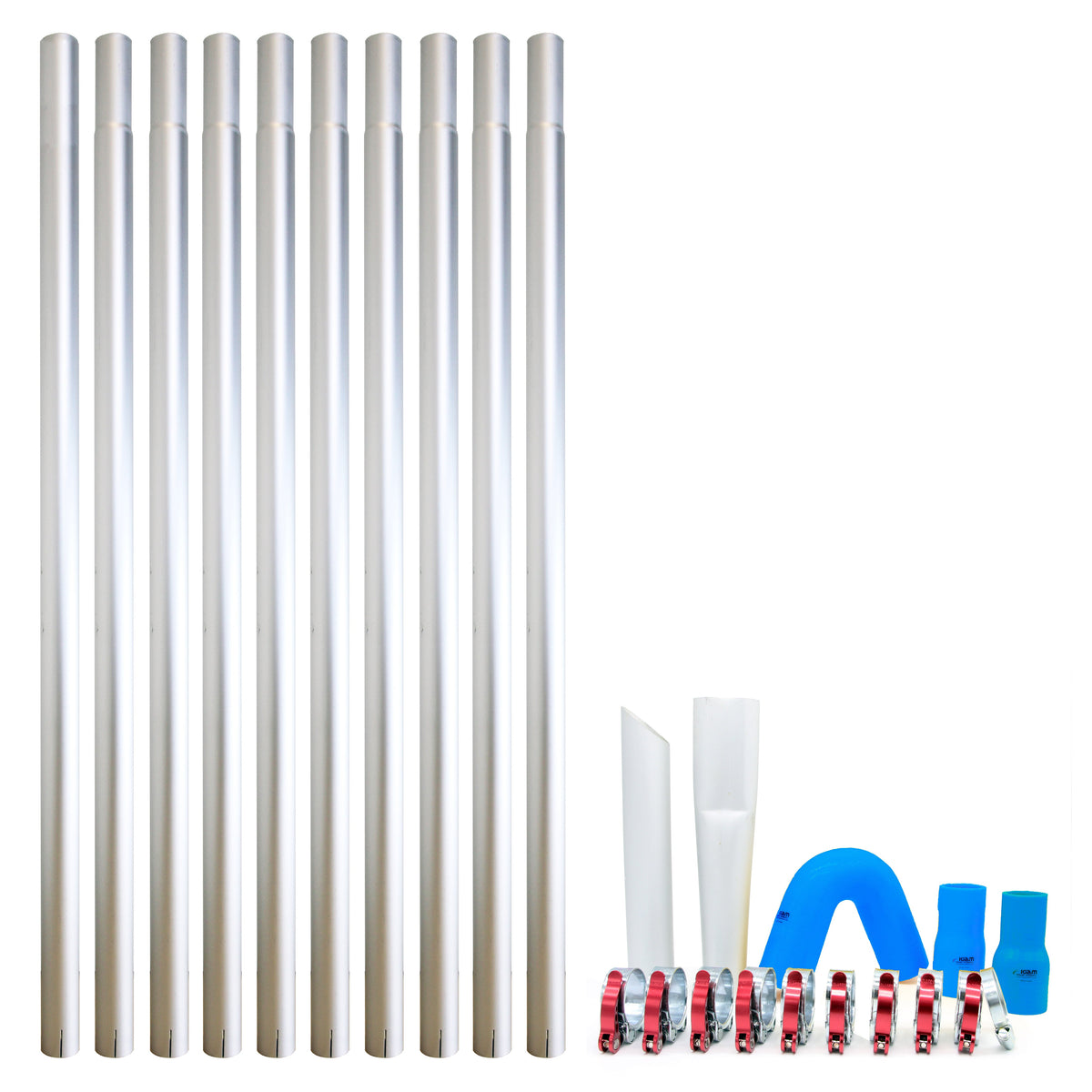 Kiam Products Gutter Vacuum Pole Kits Lightweight Aerospace Aluminium (51mm Diameter) 20-40ft