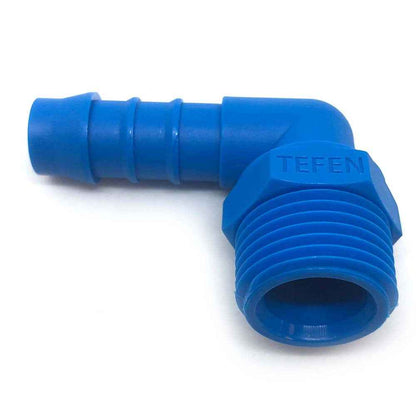 1/2" Male Thread 3/4" Barb Plastic 90 Degree Hose Tail