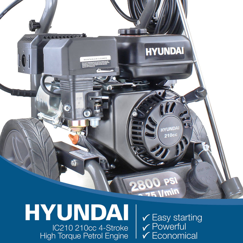 Hyundai Pressure Washer Hyundai HYW3000P2 Petrol Pressure Washer - 2800PSI 9lpm 5056275722807 HYW3000P2 - Buy Direct from Spare and Square