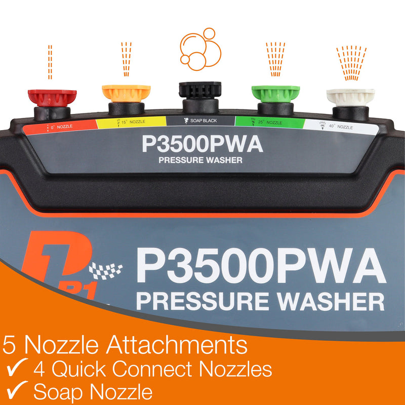 Hyundai Pressure Washer P1 P3500PWA Hyundai Petrol Pressure Washer - 3000psi 8.7lpm 5056275799236 P3500PWA - Buy Direct from Spare and Square