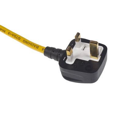 Numatic High Vis 3 Core Plug In Mains Cable For Numatic Buffers & Scrubber Dryers
