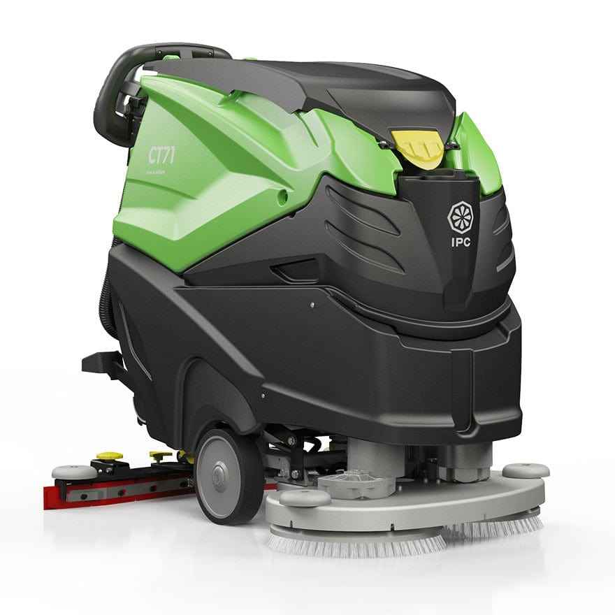 IPC CT71 BT70 Large 70l Battery Floor Scrubber Dryer With Traction - 27 inch - Commercial Cleaning Machines Ltd