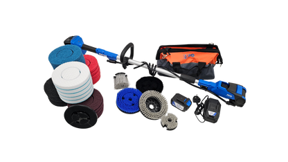 iVO PowerBrush XL 2.0 - Battery Powered Vortex Cleaning Brush - Daily Kit - Scrubber Dryer