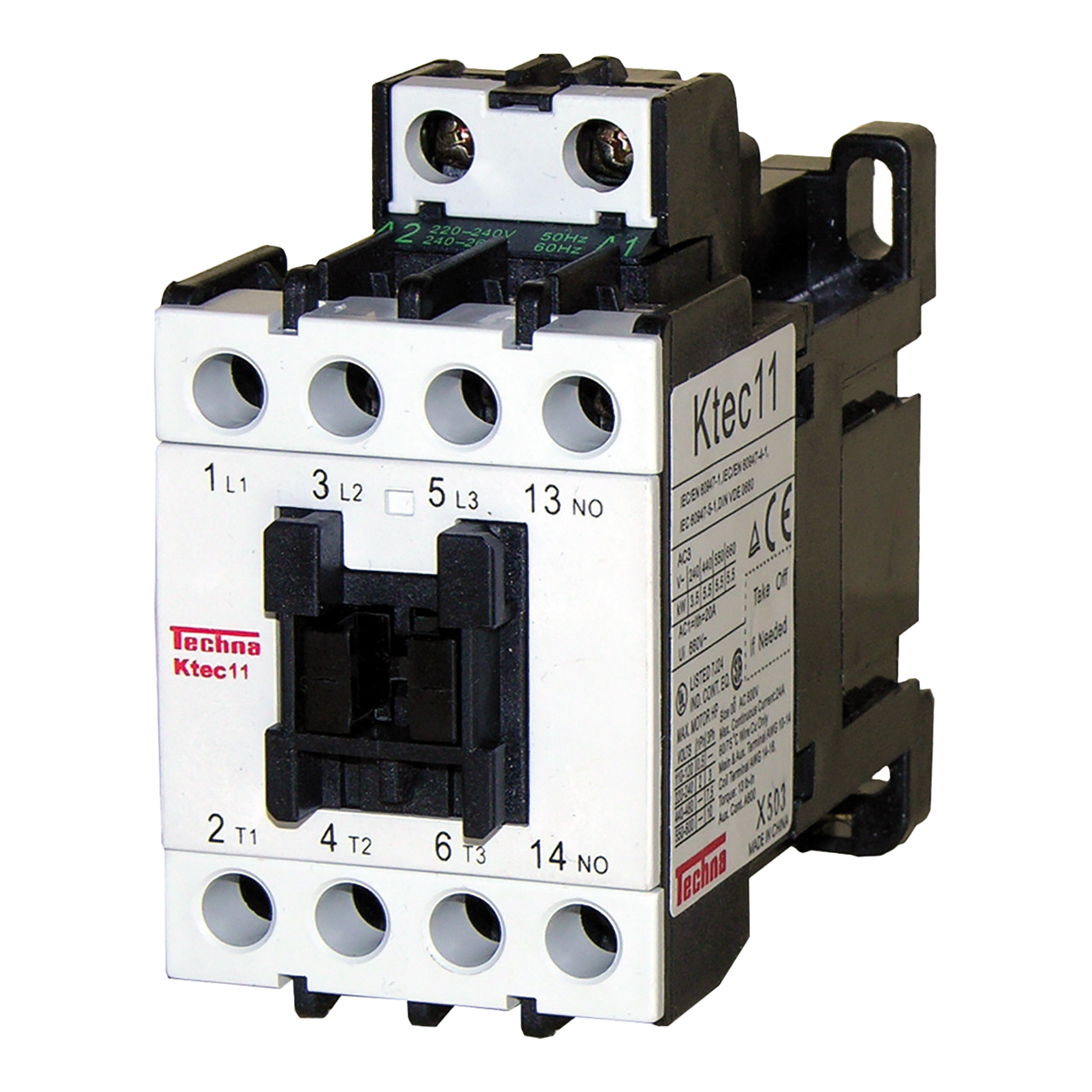 TECHNA Ktec11 - 10 - 024 16 AMP CONTACTOR 24V COIL