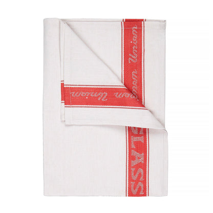 Tea Towel Glass Cloth Linen Union 76x50cm - Red