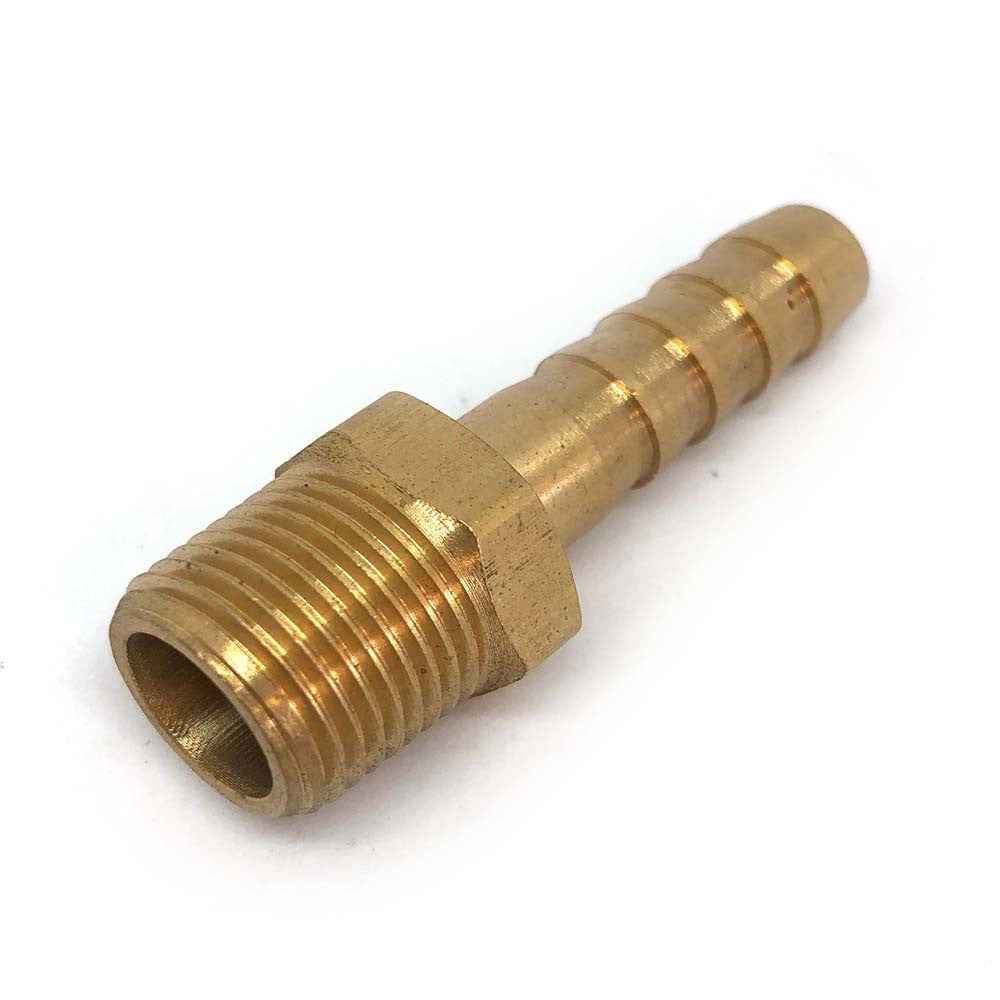 1/4" Male - 3/8" (10mm) Brass Hosetail