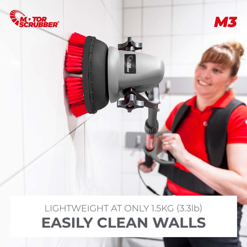 Motor Scrubber Scrubber Dryer MotorScrubber M3L - Portable, Powerful, Commercial Scrubber For Hard To Clean Areas - 120cm - 240cm Handle M3L - Buy Direct from Spare and Square