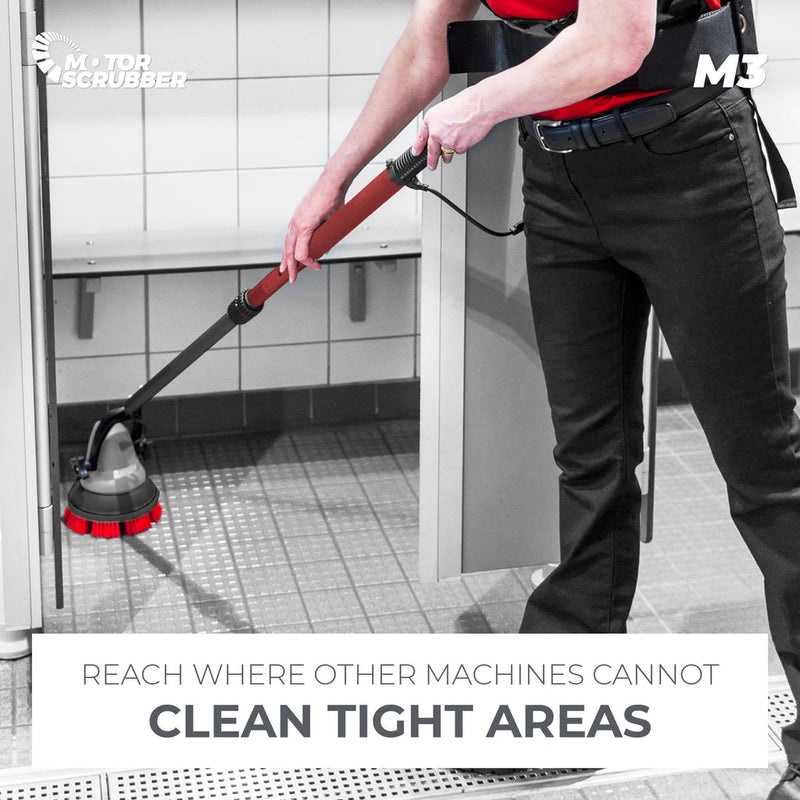 Motor Scrubber Scrubber Dryer MotorScrubber M3L - Portable, Powerful, Commercial Scrubber For Hard To Clean Areas - 120cm - 240cm Handle M3L - Buy Direct from Spare and Square