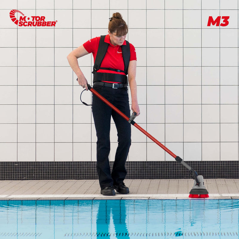 Motor Scrubber Scrubber Dryer MotorScrubber M3L - Portable, Powerful, Commercial Scrubber For Hard To Clean Areas - 120cm - 240cm Handle M3L - Buy Direct from Spare and Square