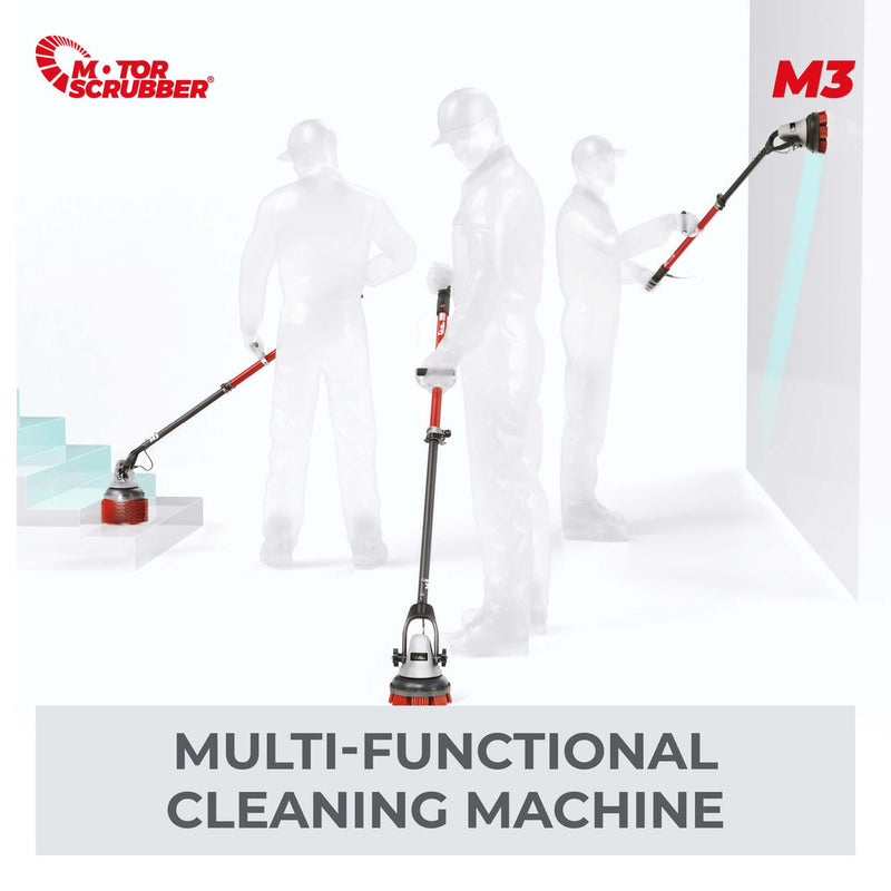 Motor Scrubber Scrubber Dryer MotorScrubber M3M - Portable, Powerful, Commercial Scrubber For Hard To Clean Areas - 70cm - 140cm Handle M3M - Buy Direct from Spare and Square