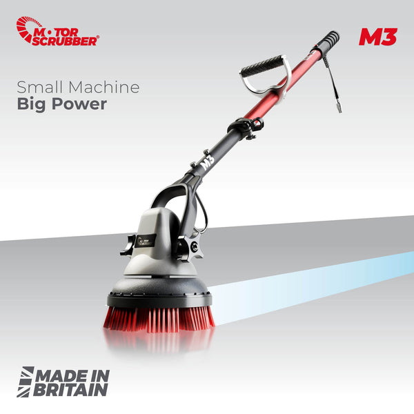 Motor Scrubber Scrubber Dryer MotorScrubber M3S - Portable, Powerful, Commercial Scrubber For Hard To Clean Areas - 38cm Handle M3S - Buy Direct from Spare and Square