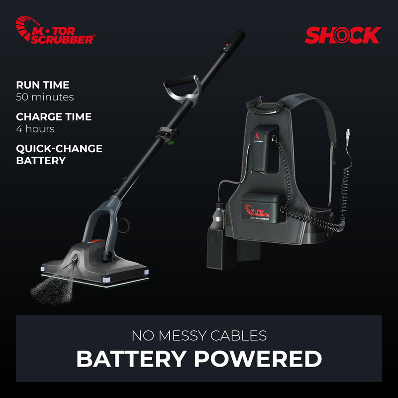 Motor Scrubber Scrubber Dryer MotorScrubber Shock Starter Kit - Oscillating Deep Cleaner - No Battery Backpack MSSHOCKHH - Buy Direct from Spare and Square