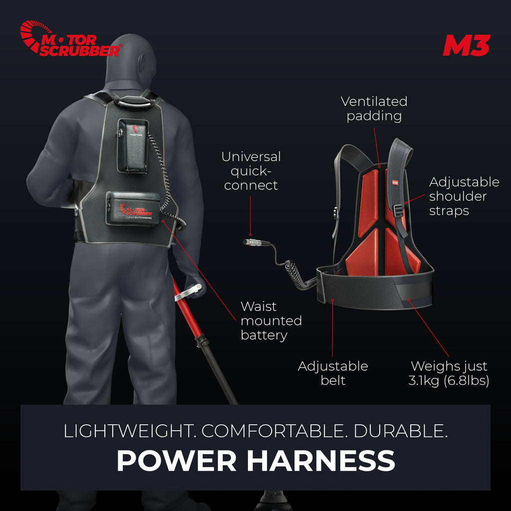 Motor Scrubber Scrubber Dryer MotorScrubber M3M - Portable, Powerful, Commercial Scrubber For Hard To Clean Areas - 70cm - 140cm Handle M3M - Buy Direct from Spare and Square