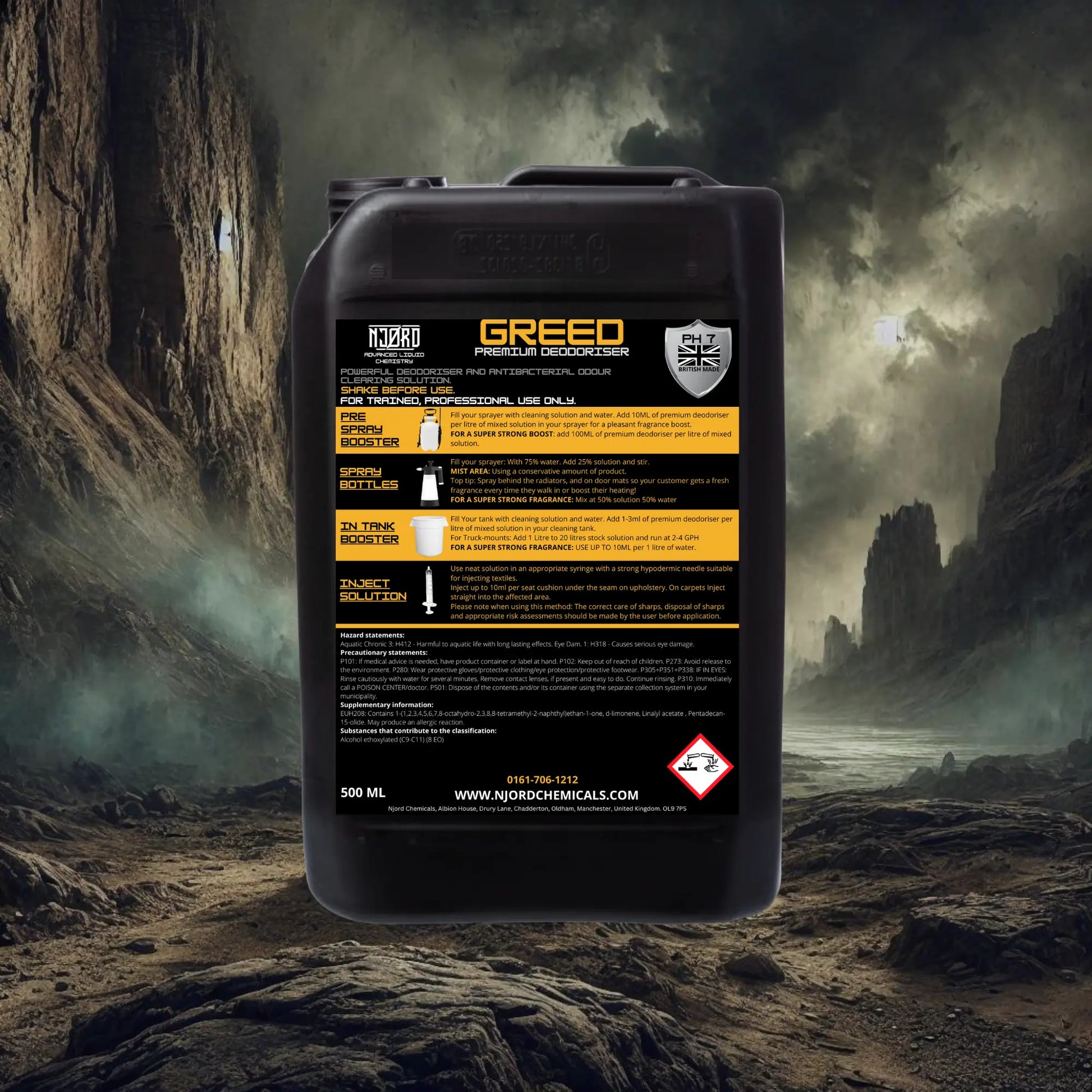 Njord Greed 6l - Premium Carpet & Upholstery Deodoriser - Cleaning Chemicals