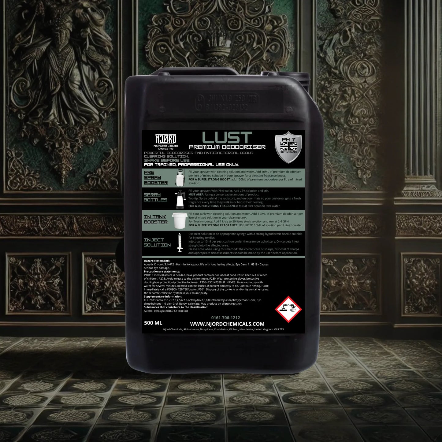 Njord Lust 6l - Premium Carpet & Upholstery Deodoriser - Cleaning Chemicals