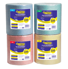 Optima All Purpose Cloth Rolls - Lightweight - Colour Coded - All Purpose Cloths