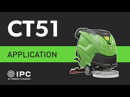IPC CT51 BT70 Large 50l Battery Floor Scrubber Dryer With Traction - 27 inch