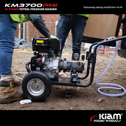 Kiam Products 21LPM Petrol Pressure Washer – Kiam KM3700PHI HIFLOW | 14HP Jet Cleaner