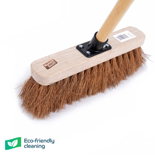 Robert Scott Brooms 11.5" Flat Broom, Socket Fitting & 47" Handle - Buy Direct from Spare and Square