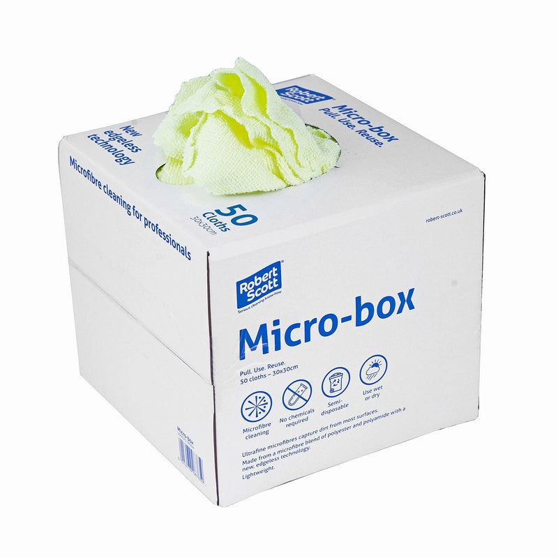 Robert Scott Microfibre Cloth Micro-box Microfibre Cloth - Box of 400 - Buy Direct from Spare and Square