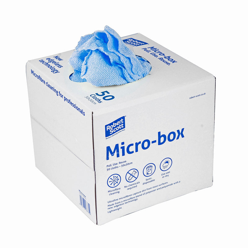 Robert Scott Microfibre Cloth Micro-box Microfibre Cloth - Box of 400 - Buy Direct from Spare and Square