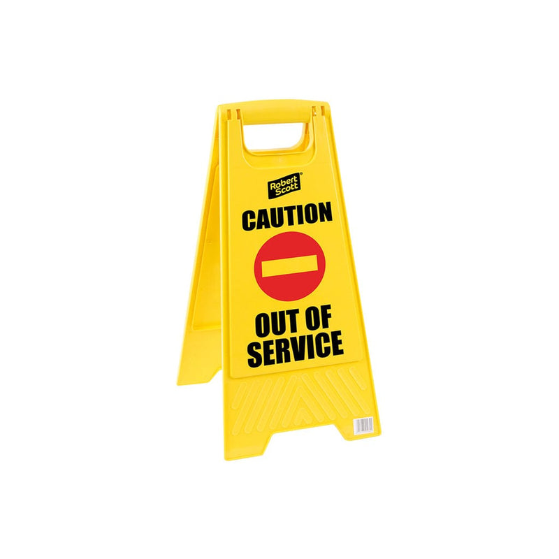 Robert Scott Safety Signs Yellow Out of Service Standard Safety Sign - Box of 5 5013174053623 101438-Yellow - Buy Direct from Spare and Square