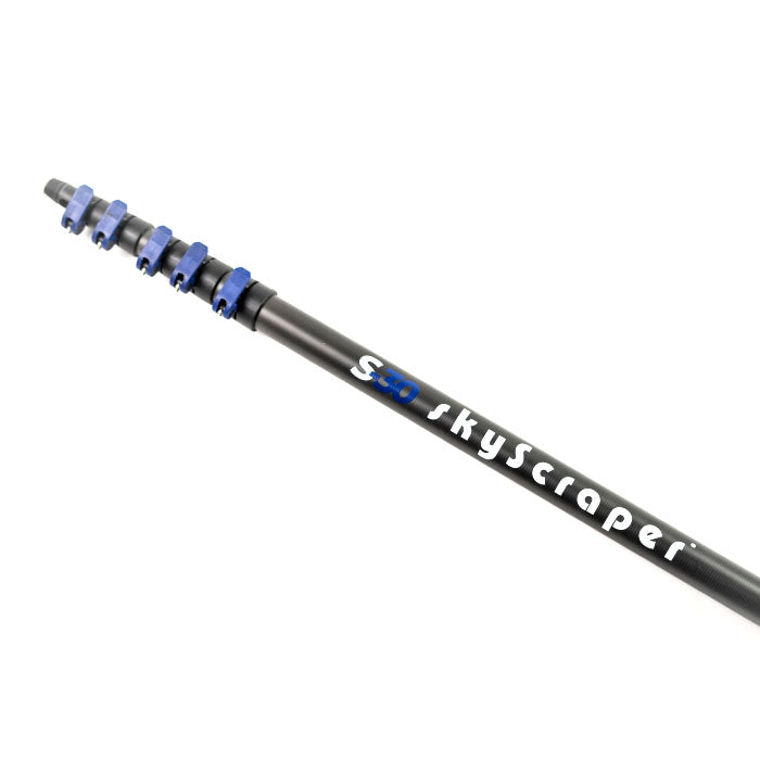 SkyScraper Roof Cleaning Package with Telescopic Pole 24ft - 34ft Options - 24ft / Pole Only (No Head Blades