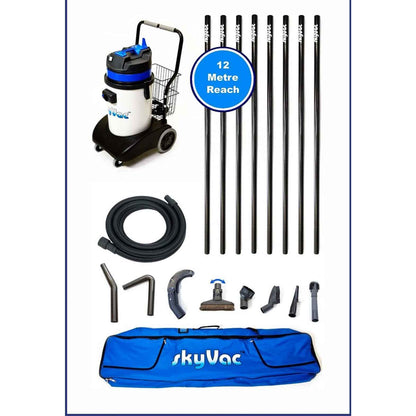 skyVac Internal 30 With High Suction Pole Set - Upto 40ft - 240v or 110v - Commercial Cleaning Machines Ltd
