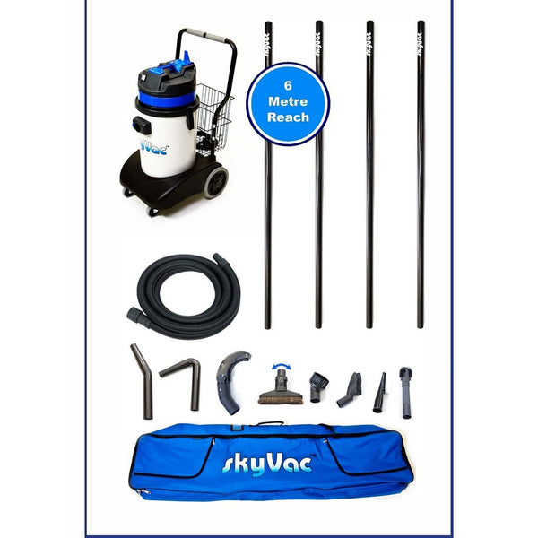 SkyVac Vacuum Cleaner 4 Pole Set 20ft (6m) / 240v SkyVac Internal 30 With High Suction Pole Set - Upto 40ft - 240v or 110v Internal 30 4 Pole Set 240v - Buy Direct from Spare and Square