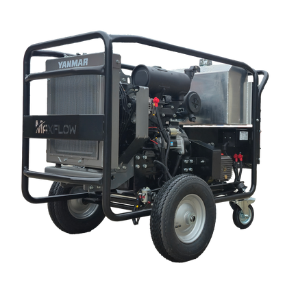 Maxflow Industrial Diesel Pressure Washer – Yanmar 3-Cylinder 35LPM 200 Bar Trolley Frame