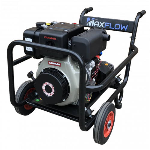 Maxflow Industrial Pressure Washer - Yanmar L100-V Comet Pump 15 LPM Trolley Frame