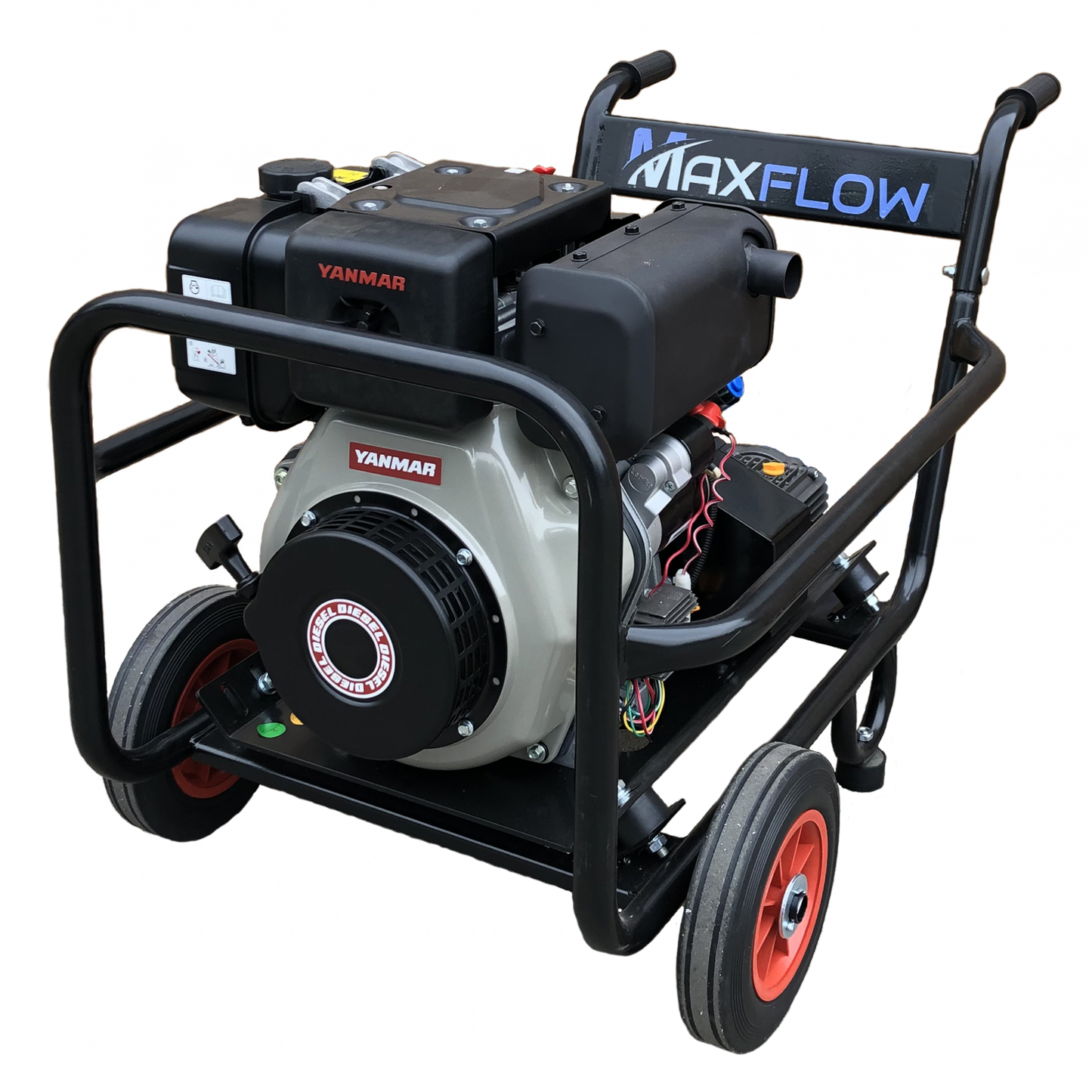 Maxflow Industrial Pressure Washer - Yanmar L100-V Comet Pump 15 LPM Trolley Frame