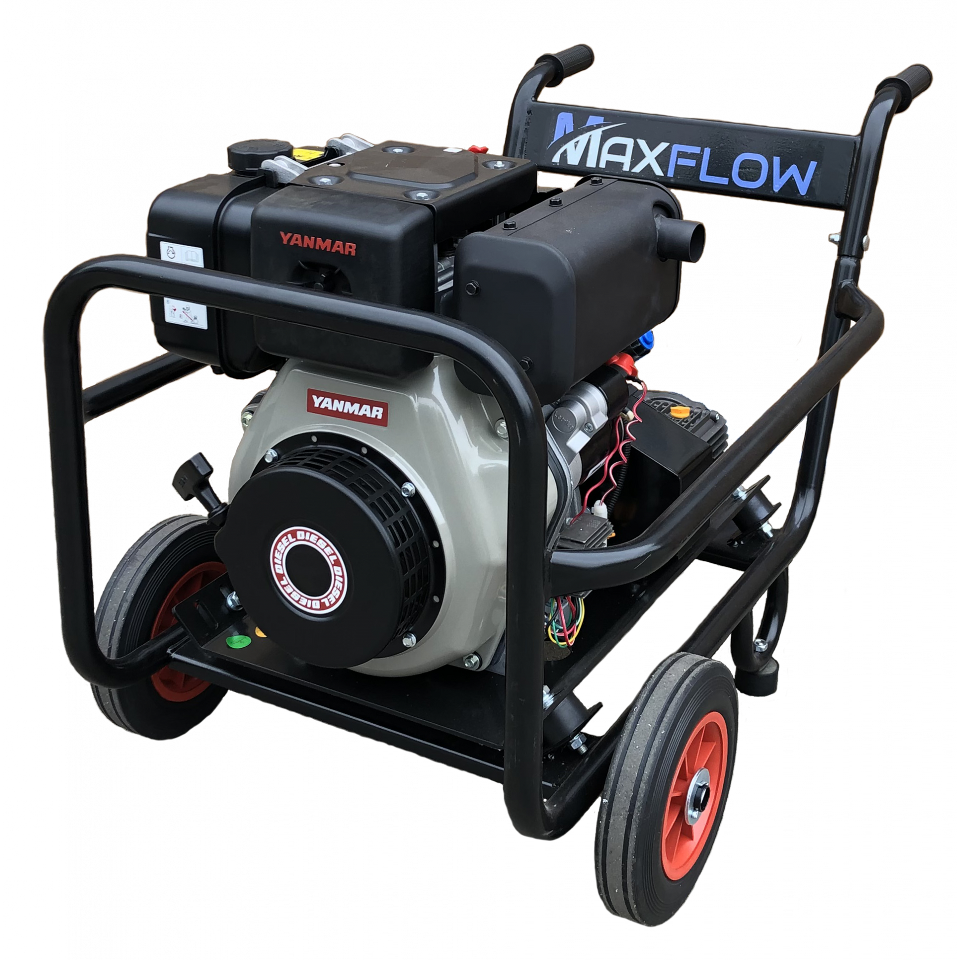 Maxflow Industrial Pressure Washer - Yanmar L100-V Comet Pump 15 LPM Trolley Frame