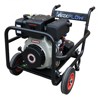 Maxflow Industrial Pressure Washer - Yanmar L100-V Comet Pump 15 LPM Trolley Frame
