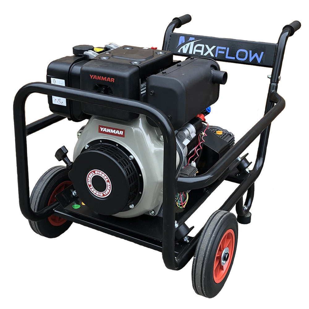 Maxflow Industrial Pressure Washer - Yanmar L100-V Comet Pump 21 LPM Trolley Frame