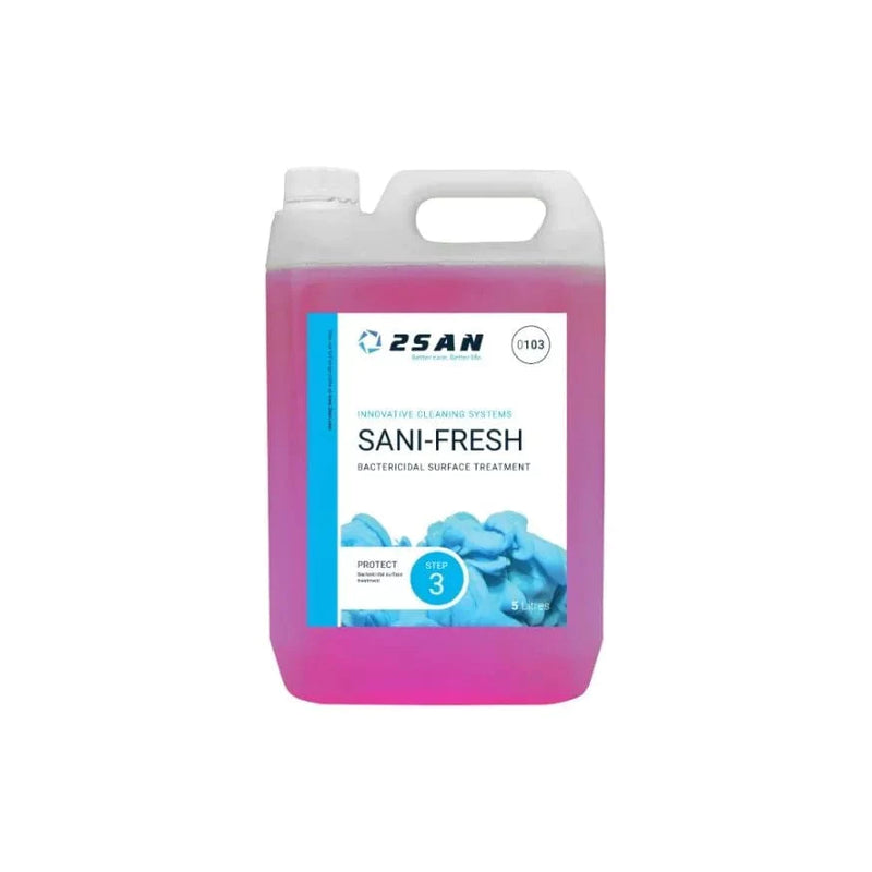 2San Cleaning Chemicals 2San Sani-Fresh - 5 Litres - Powerful Deodoriser Sanitiser - Box of 2 0103-BOX - Buy Direct from Spare and Square