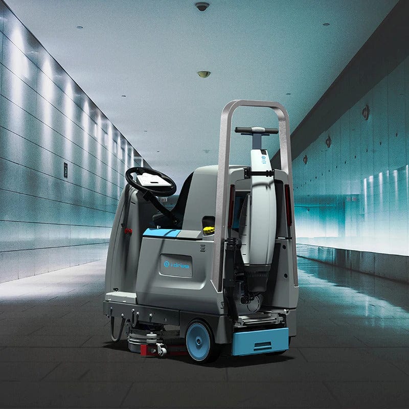 I-Team Scrubber Dryer I-Drive Ride On Scrubber Dryer With Built In I-Mop - Lithium Ion Powered IDR.I-V.1200C - Buy Direct from Spare and Square