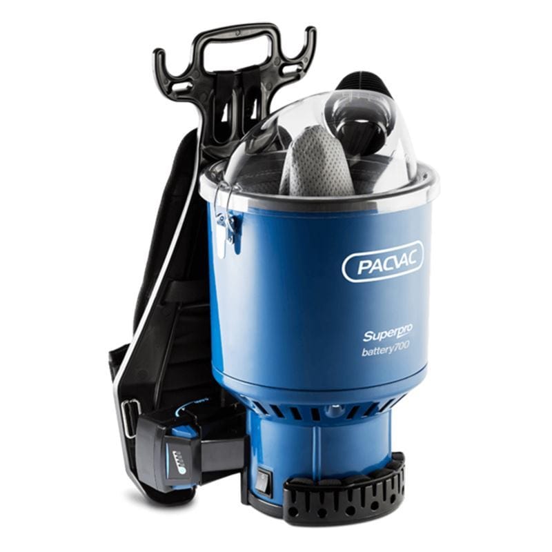 Pacvac Vacuum Cleaner Pacvac SuperPro 700 Commercial Back Pack Vacuum Cleaner - Battery Powered SuperPro 700 Battery - Buy Direct from Spare and Square